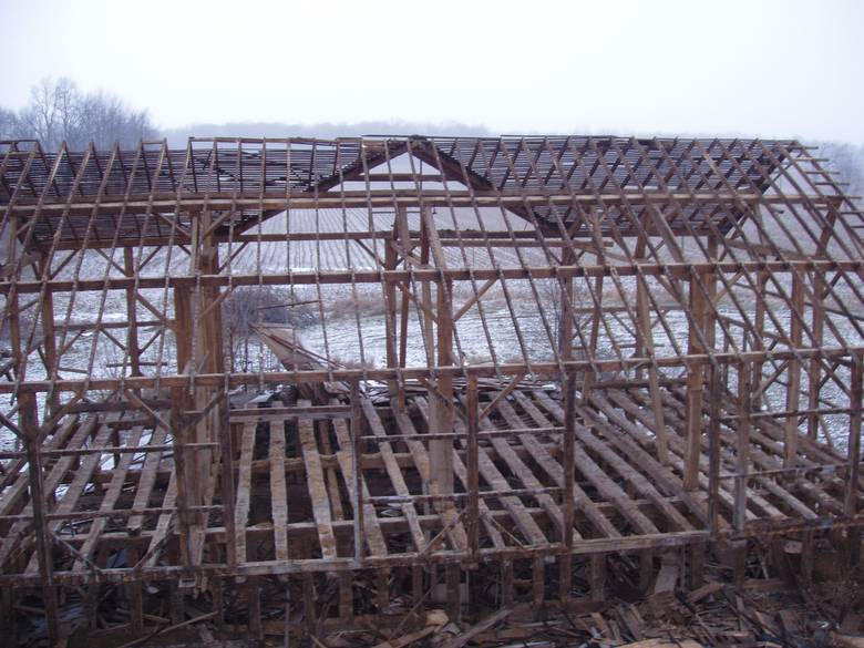 Rupple Barn Frame Ready to be Dismantled